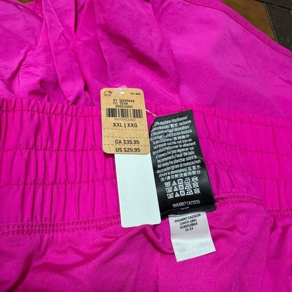 NWT PINK active running shorts xxl hot pink